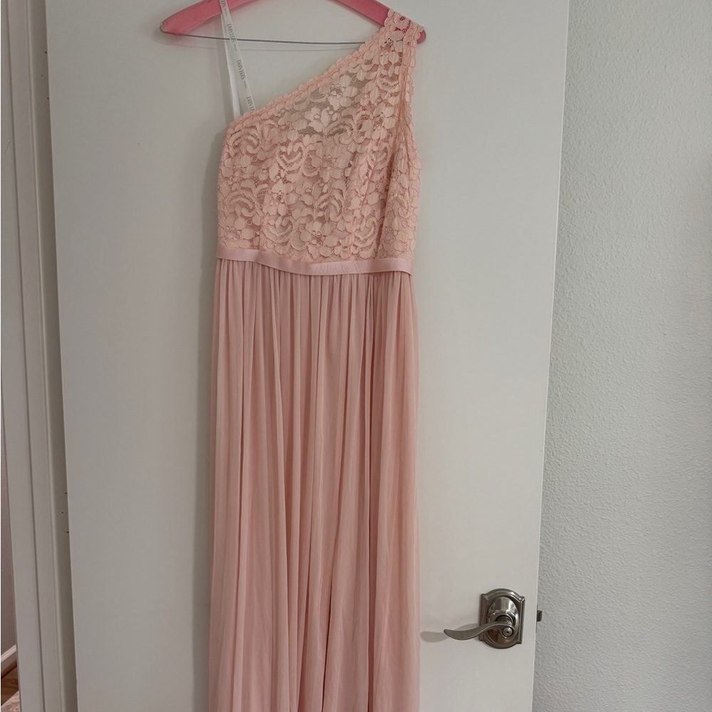 David’s Bridal One Shoulder Bridesmaid Dress